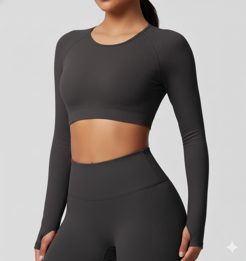 Rise Long Sleeve Cropped Top