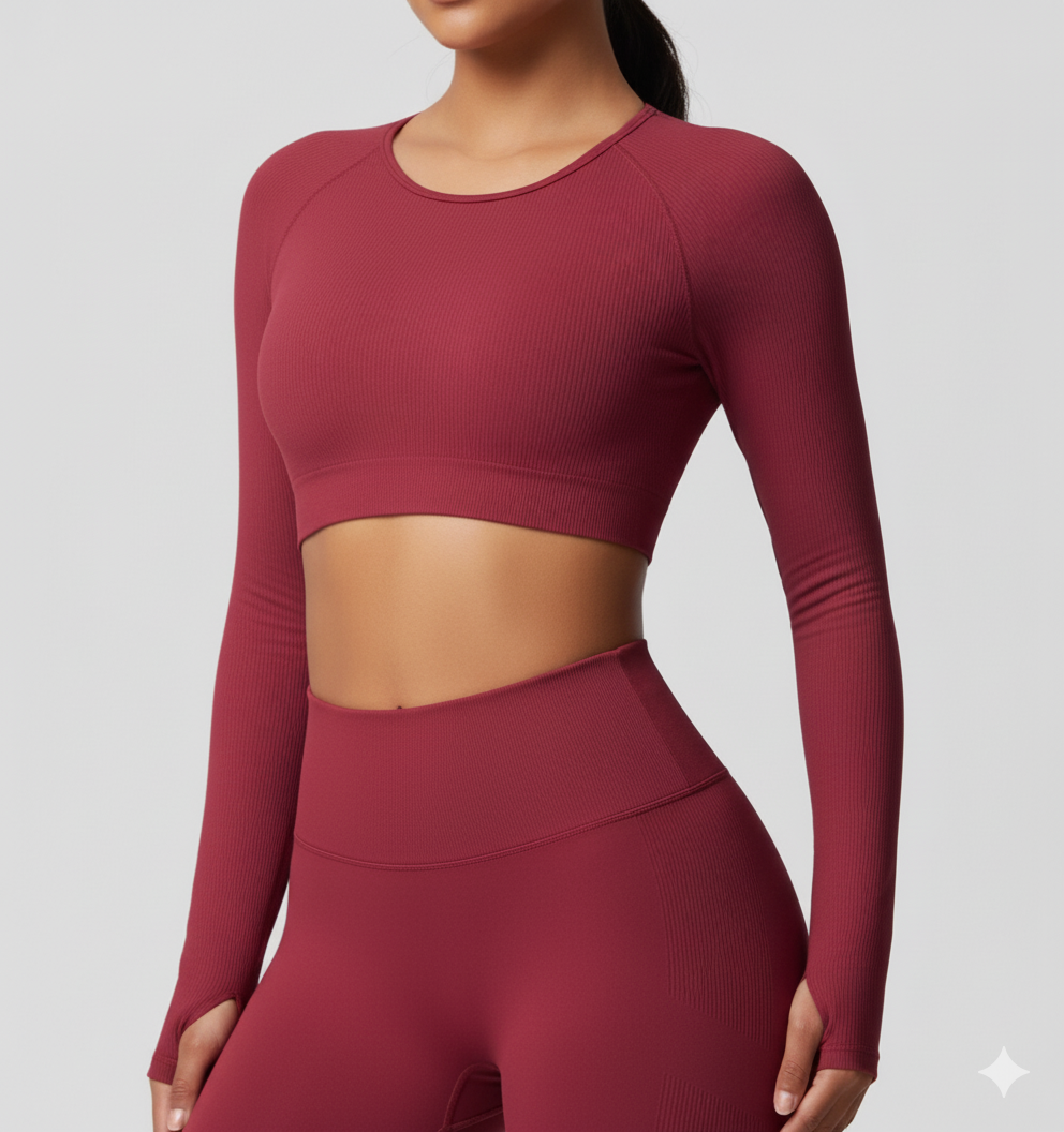 Rise Long Sleeve Cropped Top