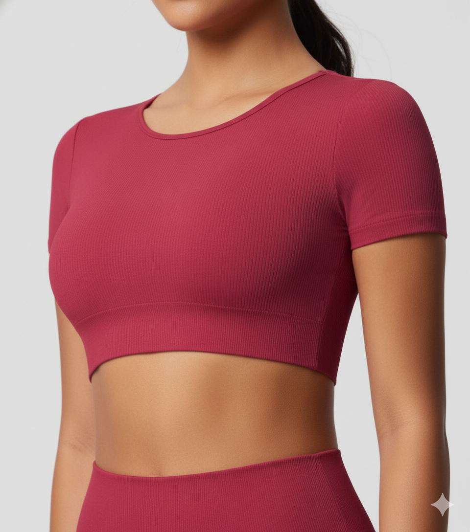 Rise Short Sleeve Cropped Top